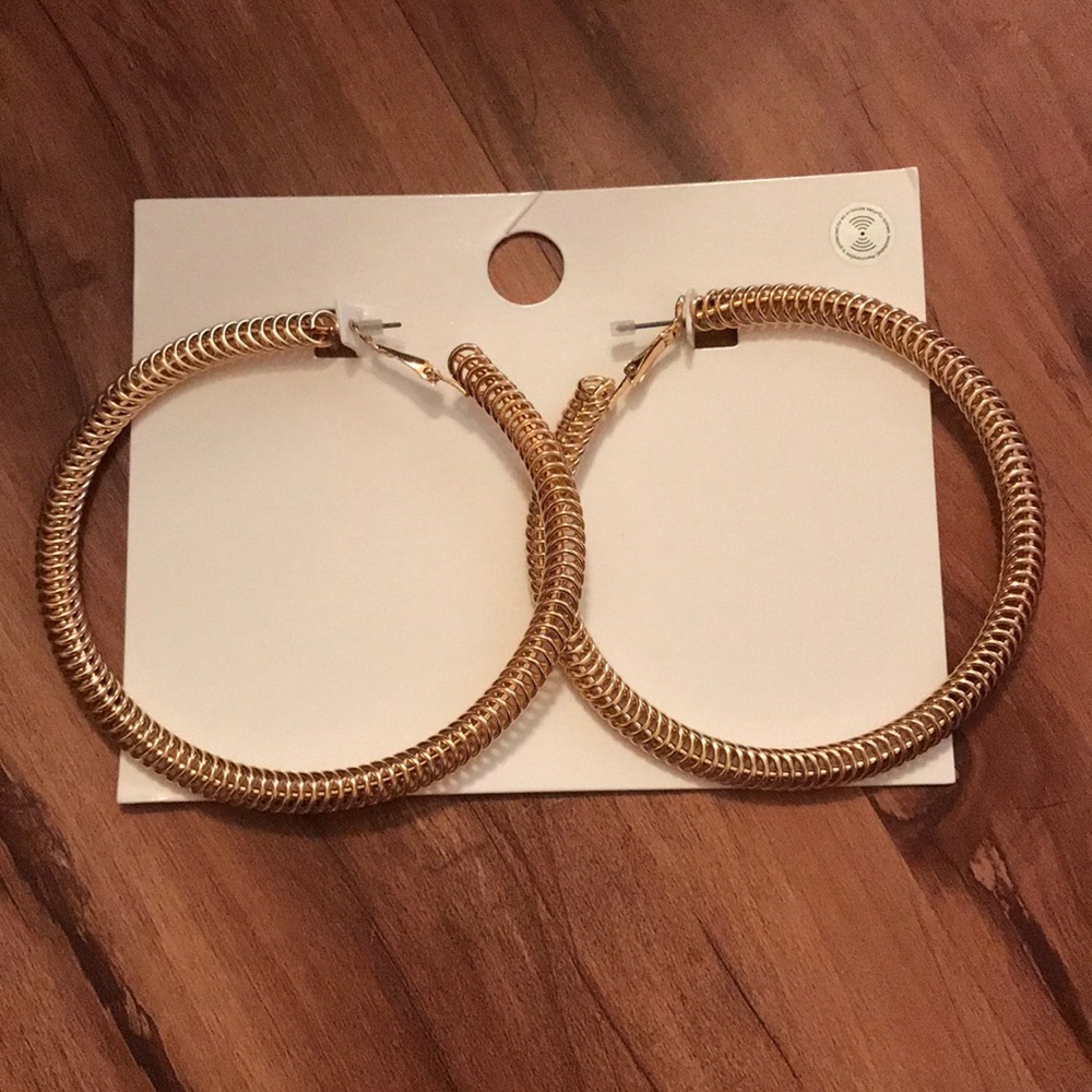 Forever 21 gold hoops - never worn